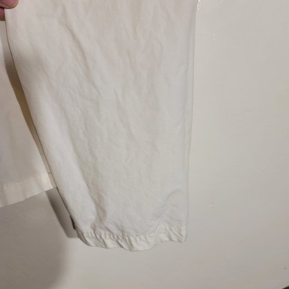 GH Bass and Co White Ivory Solid Full-zip Unlined Windbreaker Jacket sz XL GUC - Picture 11 of 15